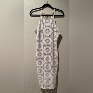 Lovely Day white crotchet lace dress sz M